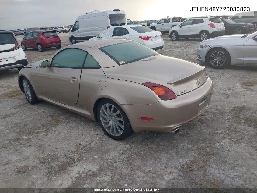 2002 Lexus Sc 430 VIN: JTHFN48Y720030823 Lot: 40568249