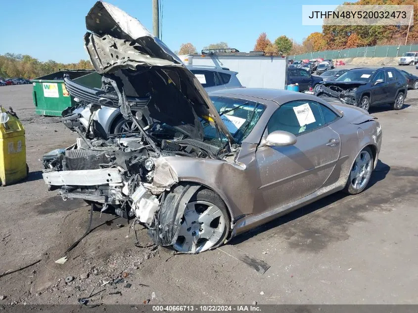 2002 Lexus Sc 430 VIN: JTHFN48Y520032473 Lot: 40666713