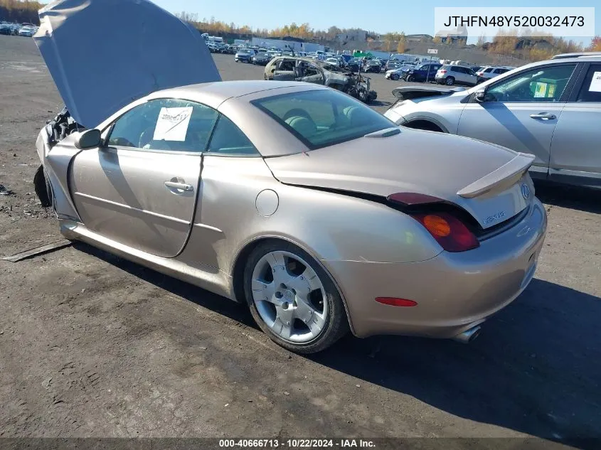 2002 Lexus Sc 430 VIN: JTHFN48Y520032473 Lot: 40666713