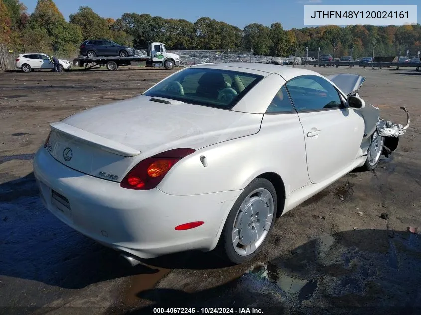 2002 Lexus Sc 430 VIN: JTHFN48Y120024161 Lot: 40672245