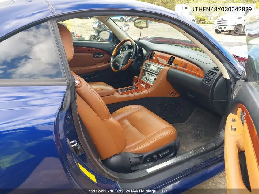 2003 Lexus Sc 430 VIN: JTHFN48Y030042829 Lot: 12112499