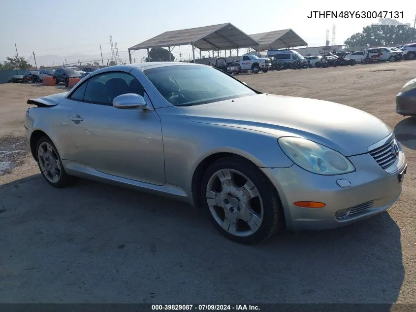 2003 Lexus Sc 430 VIN: JTHFN48Y630047131 Lot: 39829087