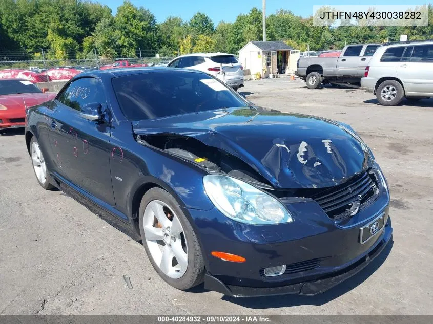 2003 Lexus Sc 430 VIN: JTHFN48Y430038282 Lot: 40284932