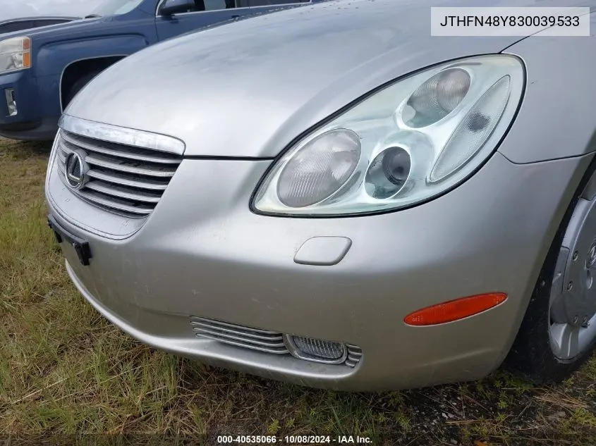 2003 Lexus Sc 430 VIN: JTHFN48Y830039533 Lot: 40535066