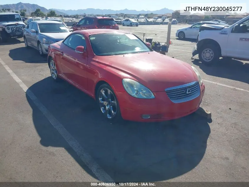 2003 Lexus Sc 430 VIN: JTHFN48Y230045277 Lot: 40636950