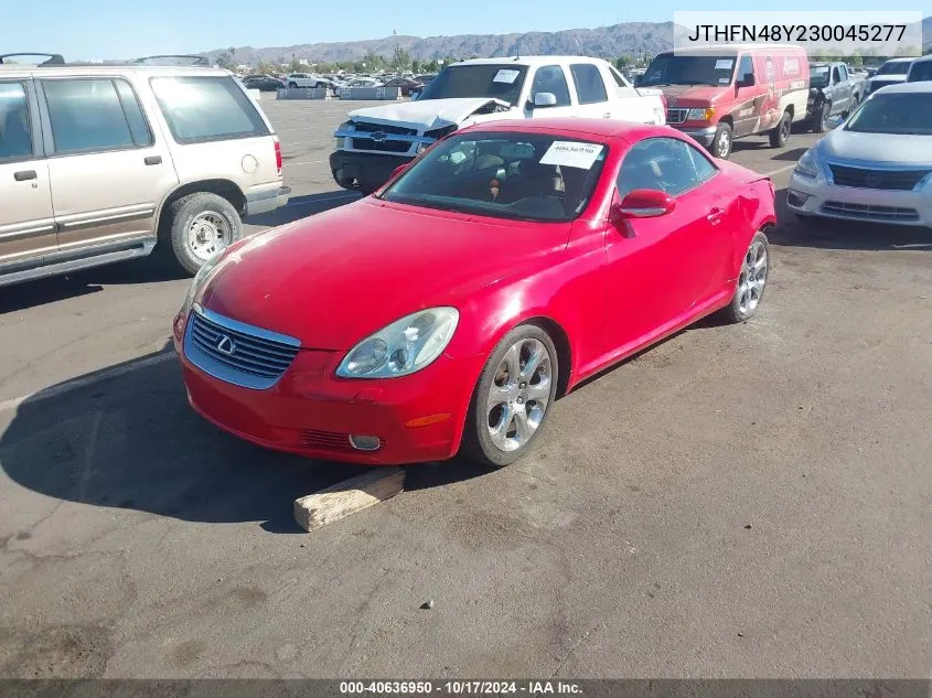 2003 Lexus Sc 430 VIN: JTHFN48Y230045277 Lot: 40636950