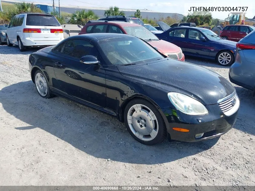 2003 Lexus Sc 430 VIN: JTHFN48Y030044757 Lot: 40690668