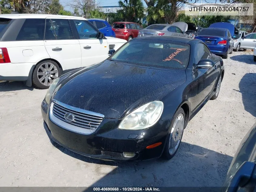 2003 Lexus Sc 430 VIN: JTHFN48Y030044757 Lot: 40690668