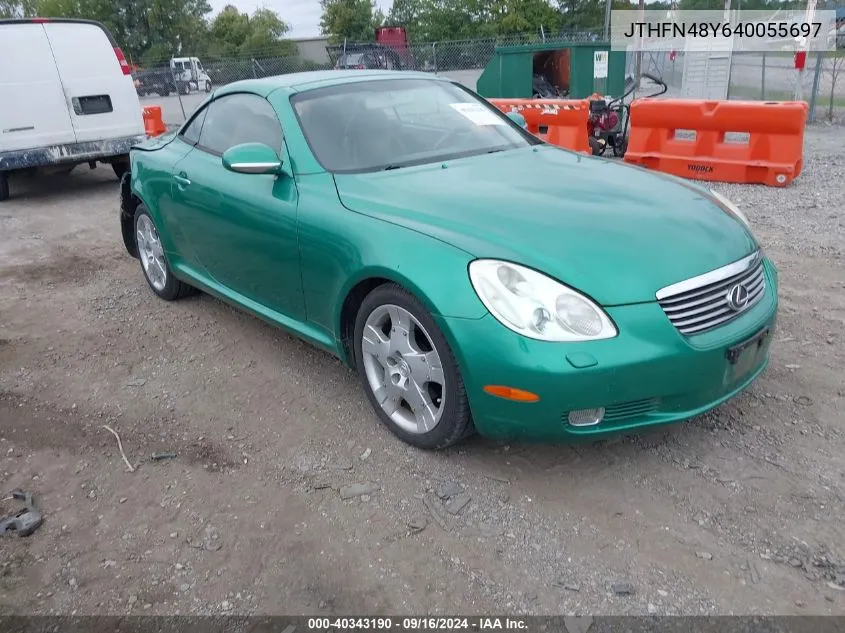 2004 Lexus Sc 430 VIN: JTHFN48Y640055697 Lot: 40343190