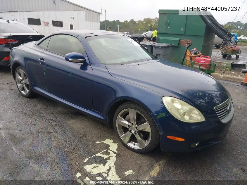 2004 Lexus Sc 430 VIN: JTHFN48Y440057237 Lot: 40413744