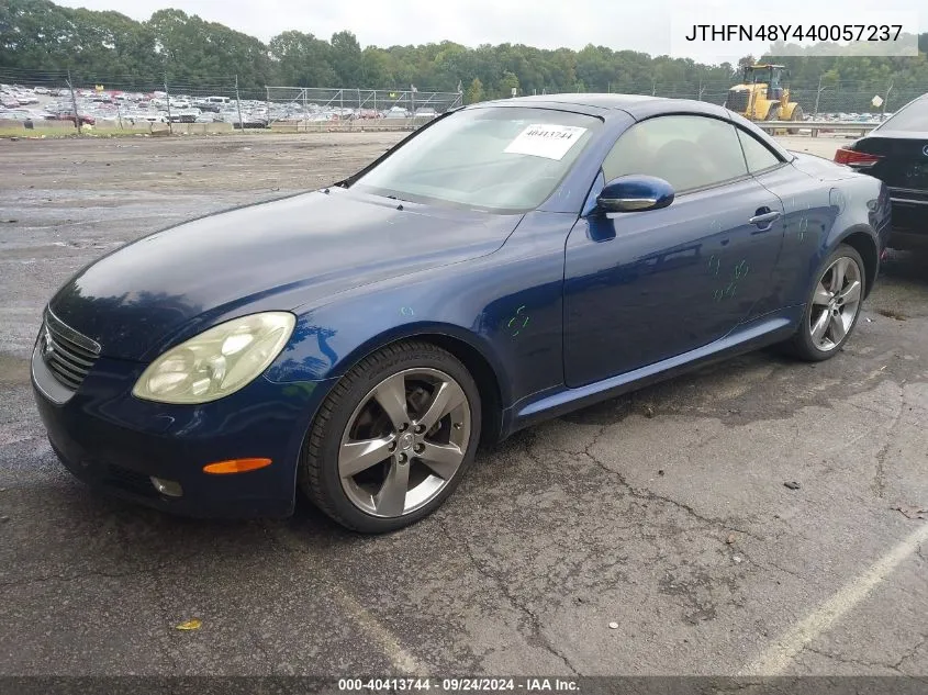 2004 Lexus Sc 430 VIN: JTHFN48Y440057237 Lot: 40413744