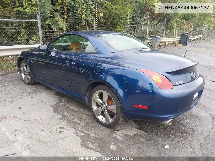 2004 Lexus Sc 430 VIN: JTHFN48Y440057237 Lot: 40413744