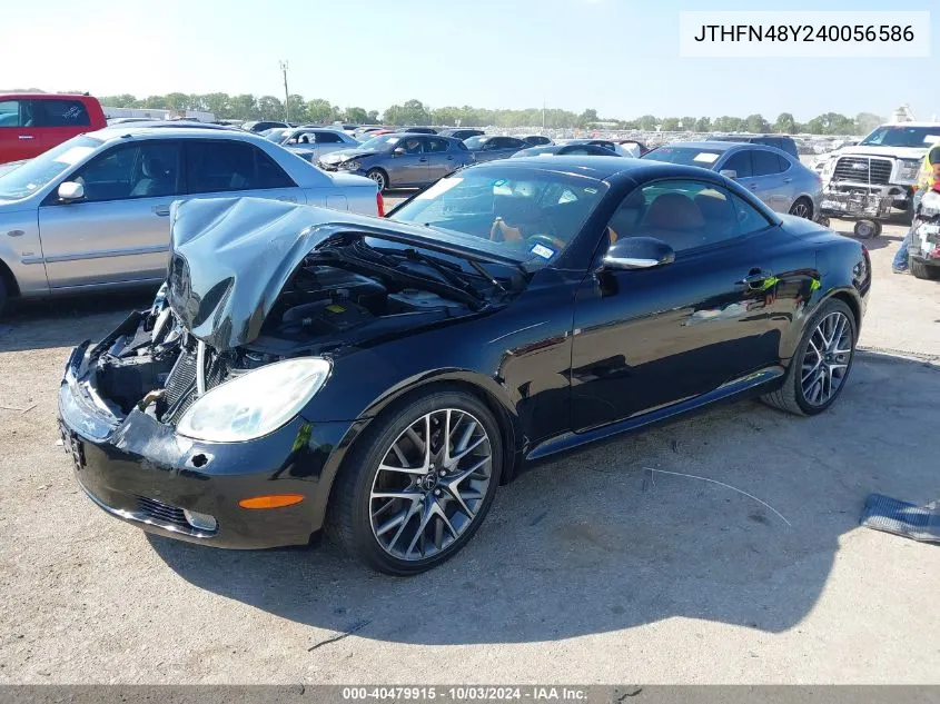 2004 Lexus Sc 430 VIN: JTHFN48Y240056586 Lot: 40479915