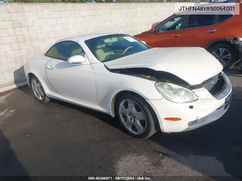 2005 Lexus Sc 430 VIN: JTHFN48Y850064001 Lot: 40366971