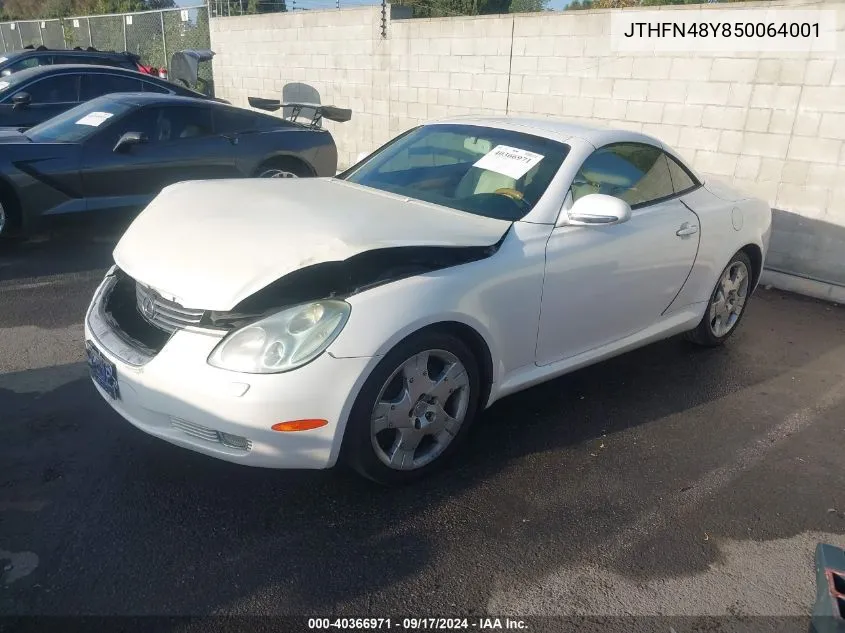 2005 Lexus Sc 430 VIN: JTHFN48Y850064001 Lot: 40366971