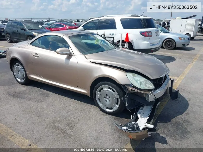 2005 Lexus Sc 430 VIN: JTHFN48Y350063502 Lot: 40372856