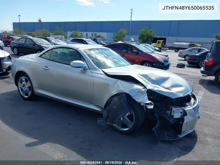 2005 Lexus Sc 430 VIN: JTHFN48Y650065535 Lot: 40392041