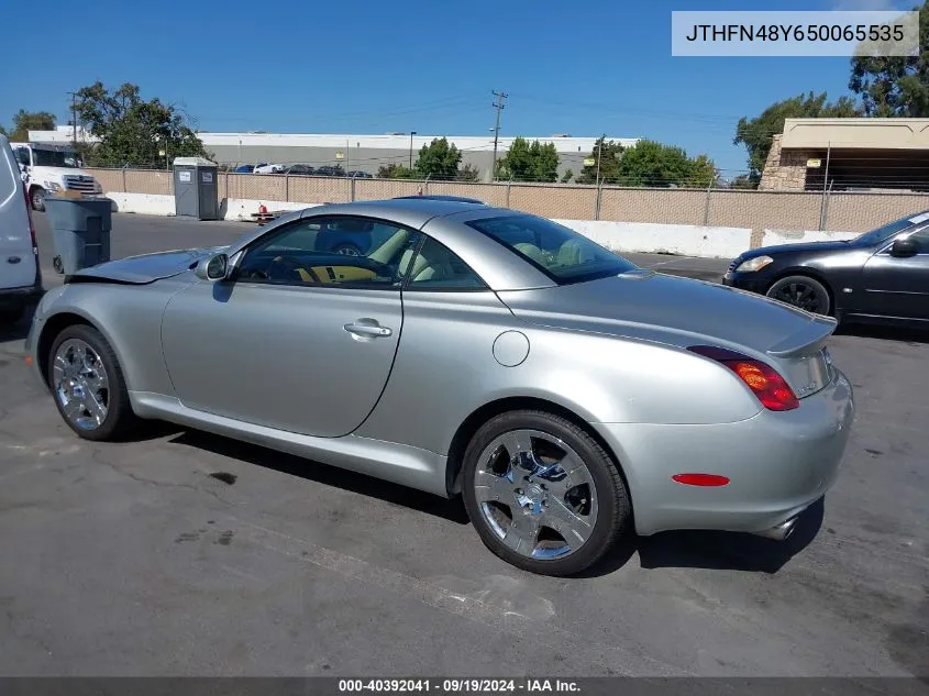 2005 Lexus Sc 430 VIN: JTHFN48Y650065535 Lot: 40392041