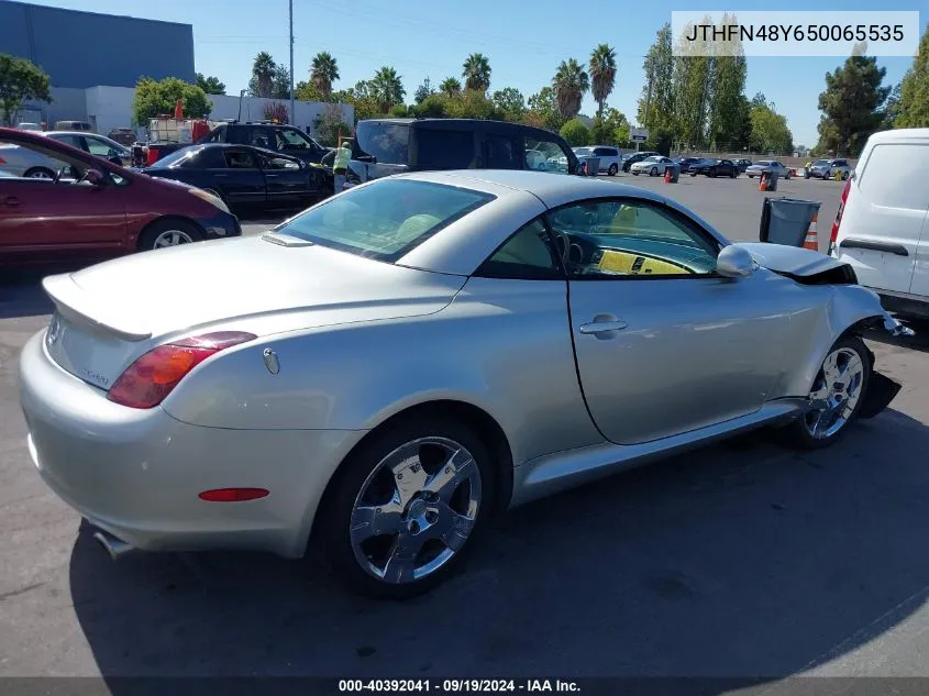 2005 Lexus Sc 430 VIN: JTHFN48Y650065535 Lot: 40392041