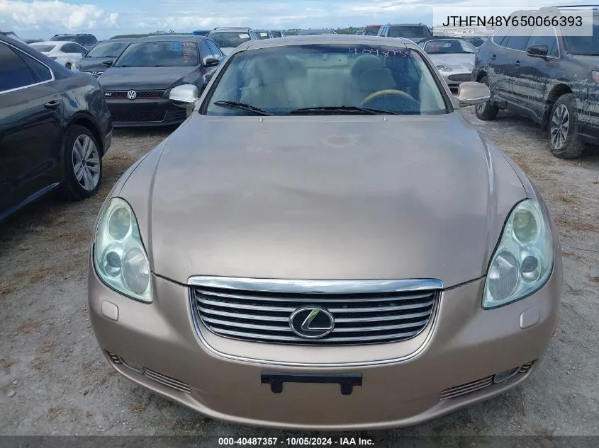 2005 Lexus Sc 430 VIN: JTHFN48Y650066393 Lot: 40487357