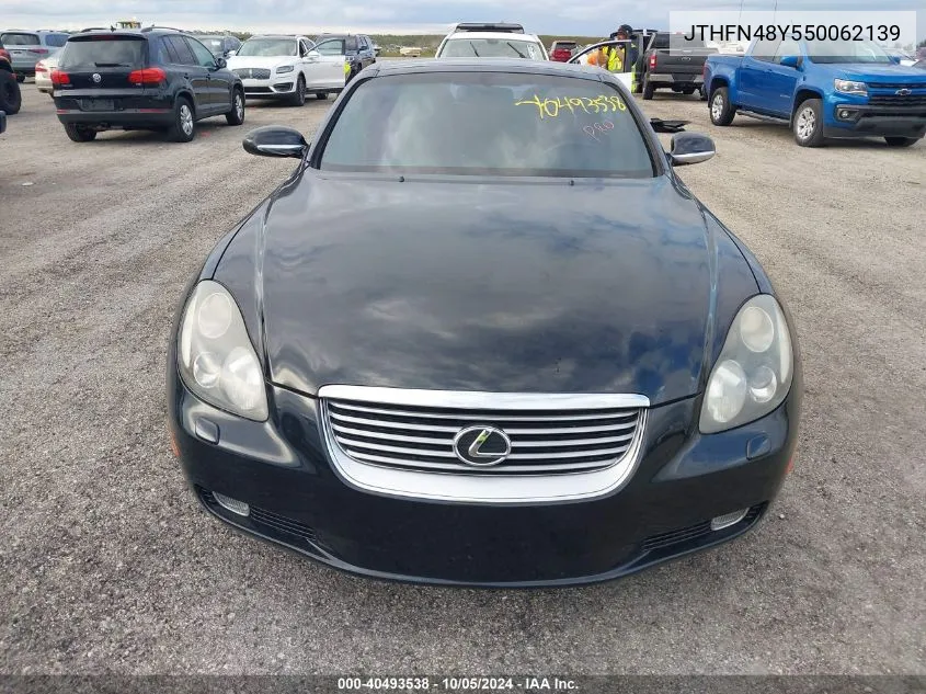 2005 Lexus Sc 430 VIN: JTHFN48Y550062139 Lot: 40493538