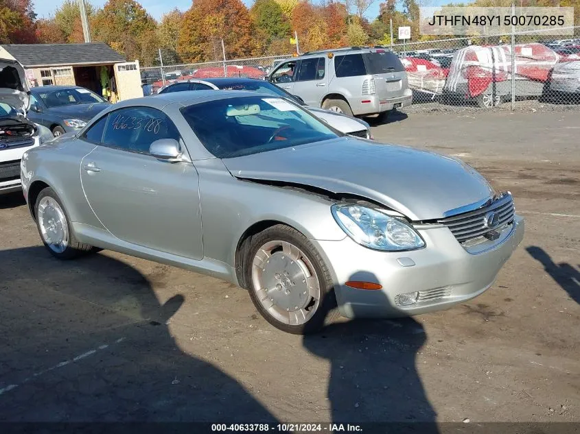 2005 Lexus Sc 430 VIN: JTHFN48Y150070285 Lot: 40633788