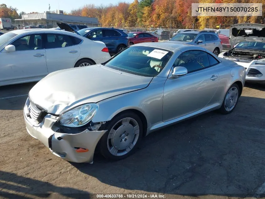 2005 Lexus Sc 430 VIN: JTHFN48Y150070285 Lot: 40633788