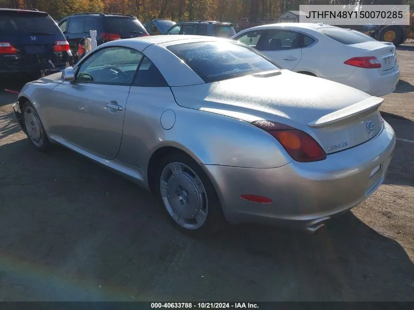 2005 Lexus Sc 430 VIN: JTHFN48Y150070285 Lot: 40633788