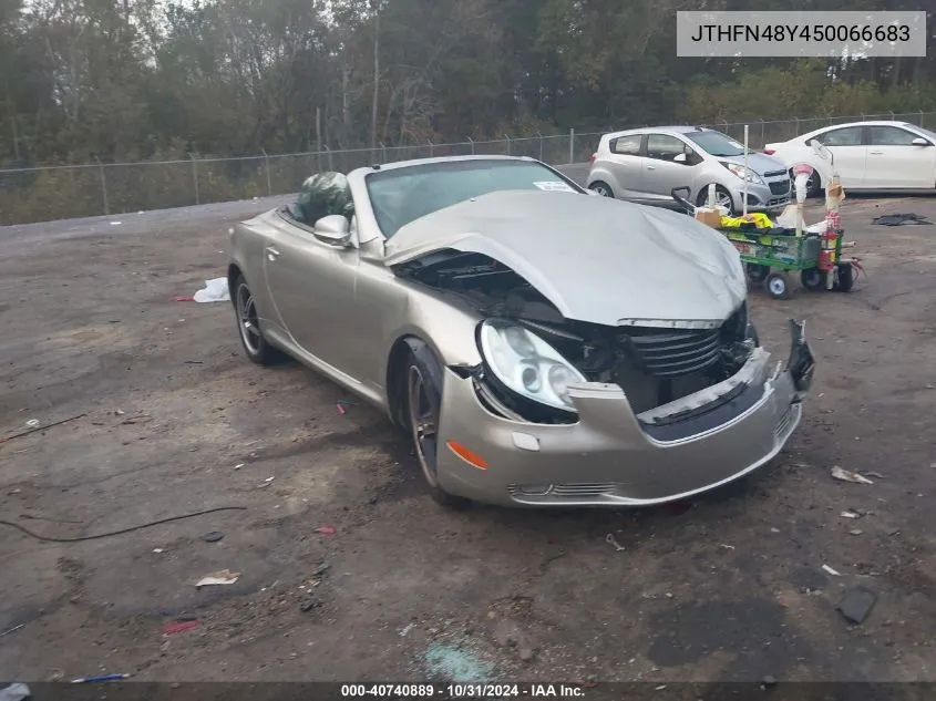 2005 Lexus Sc 430 VIN: JTHFN48Y450066683 Lot: 40740889