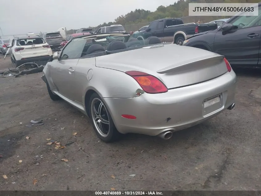 2005 Lexus Sc 430 VIN: JTHFN48Y450066683 Lot: 40740889