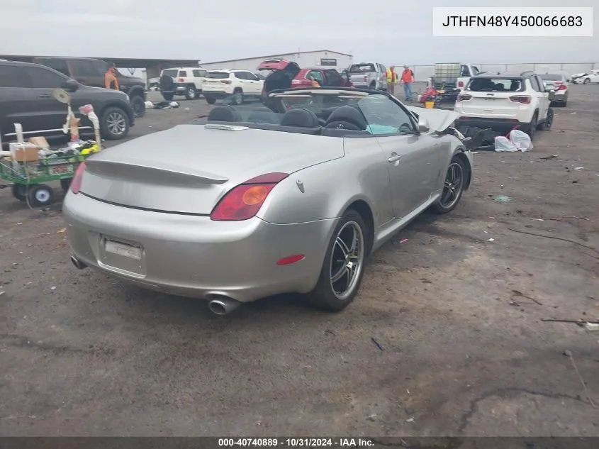 2005 Lexus Sc 430 VIN: JTHFN48Y450066683 Lot: 40740889