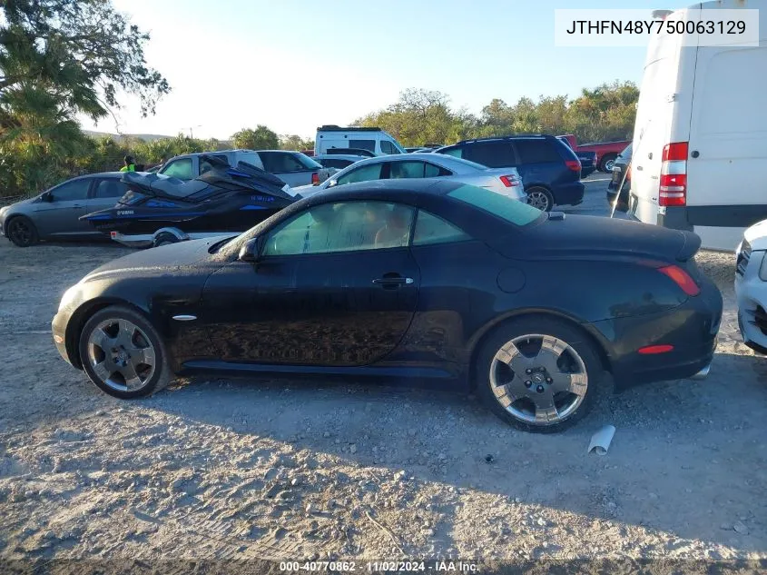 2005 Lexus Sc 430 VIN: JTHFN48Y750063129 Lot: 40770862