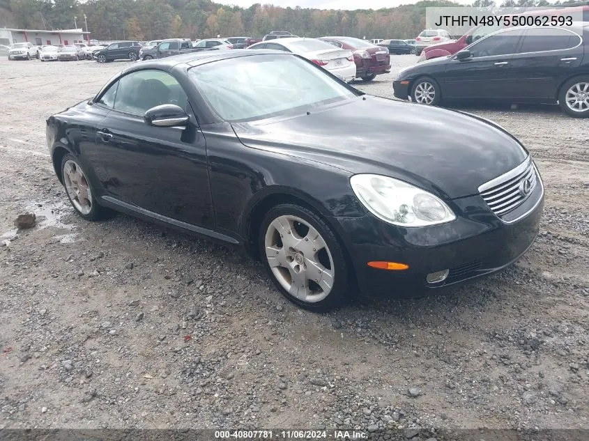 2005 Lexus Sc 430 VIN: JTHFN48Y550062593 Lot: 40807781