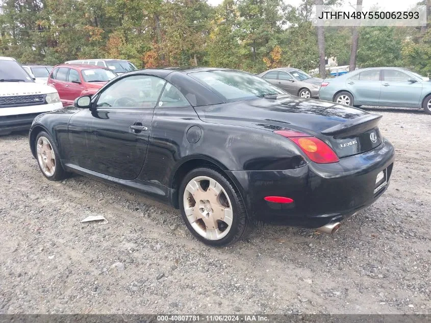 2005 Lexus Sc 430 VIN: JTHFN48Y550062593 Lot: 40807781