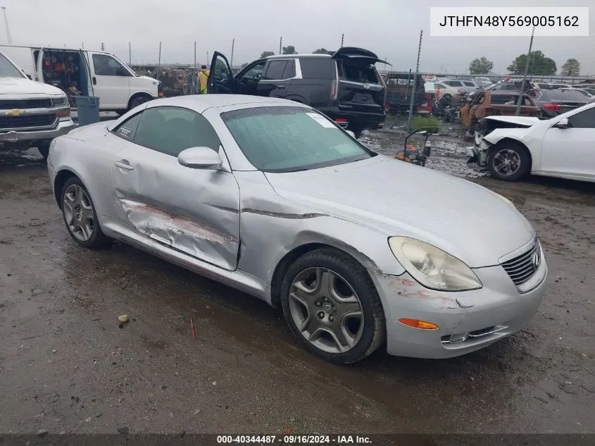 2006 Lexus Sc 430 VIN: JTHFN48Y569005162 Lot: 40344487