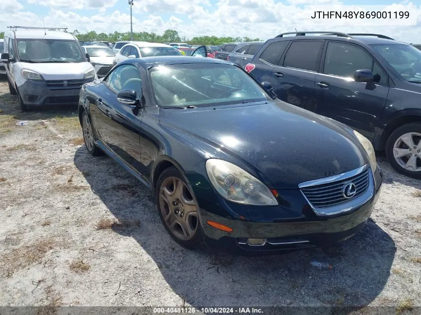 2006 Lexus Sc 430 VIN: JTHFN48Y869001199 Lot: 40481125