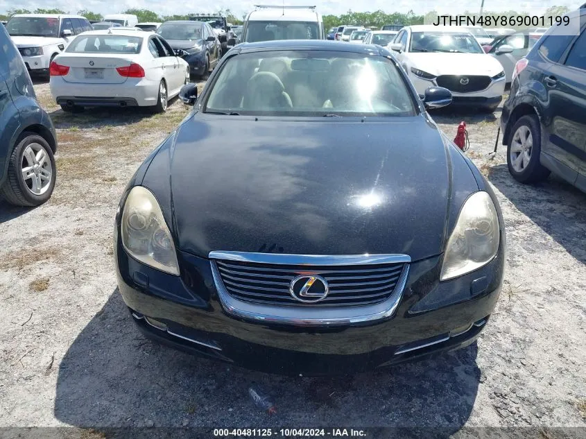 2006 Lexus Sc 430 VIN: JTHFN48Y869001199 Lot: 40481125