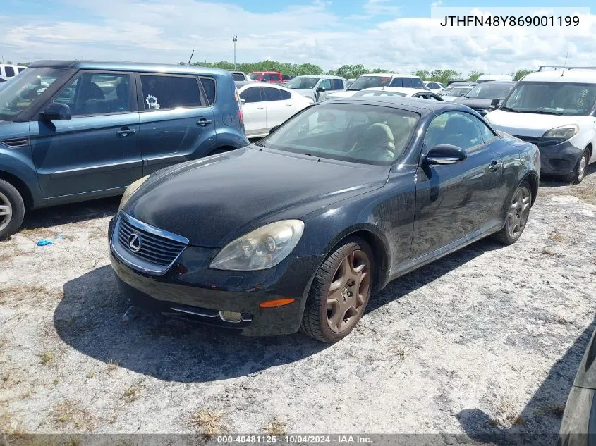 2006 Lexus Sc 430 VIN: JTHFN48Y869001199 Lot: 40481125