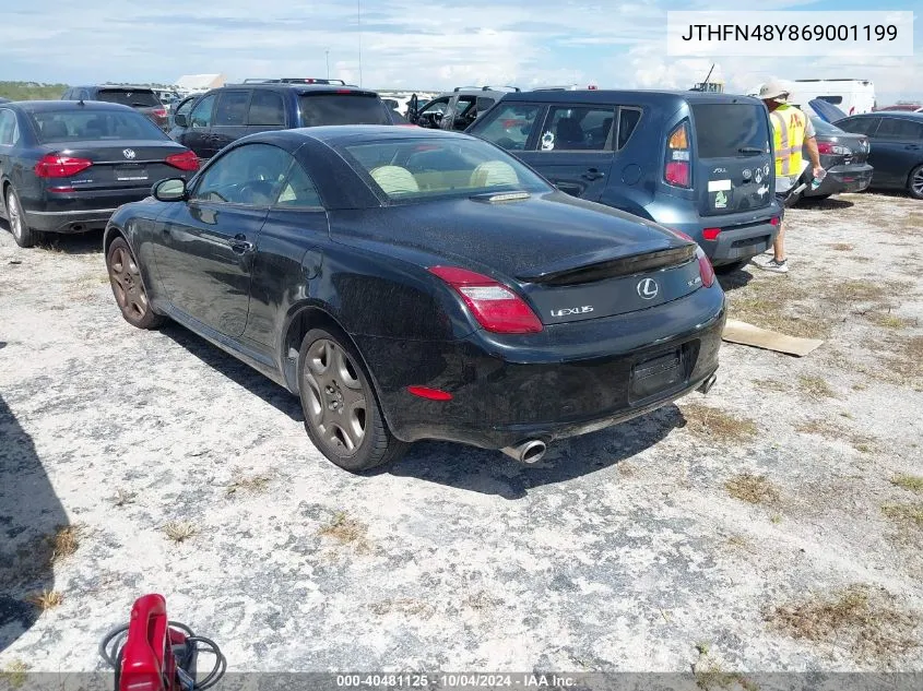 2006 Lexus Sc 430 VIN: JTHFN48Y869001199 Lot: 40481125