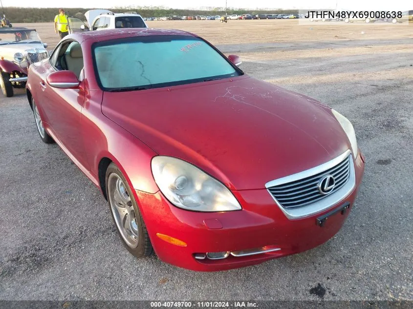 2006 Lexus Sc 430 VIN: JTHFN48YX69008638 Lot: 40749700