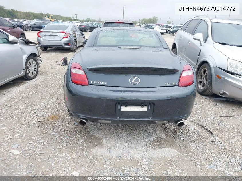 2007 Lexus Sc 430 430 VIN: JTHFN45Y379014772 Lot: 40392486