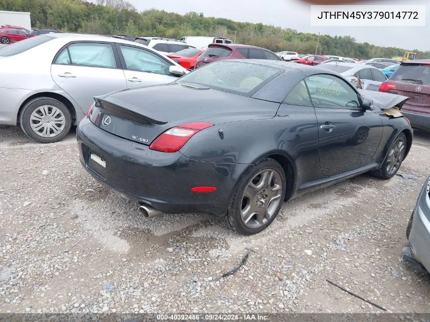 2007 Lexus Sc 430 430 VIN: JTHFN45Y379014772 Lot: 40392486