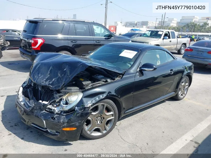 2007 Lexus Sc 430 VIN: JTHFN45Y779010420 Lot: 40468477