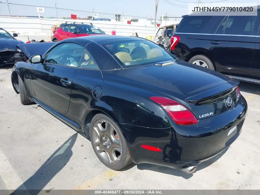 2007 Lexus Sc 430 VIN: JTHFN45Y779010420 Lot: 40468477