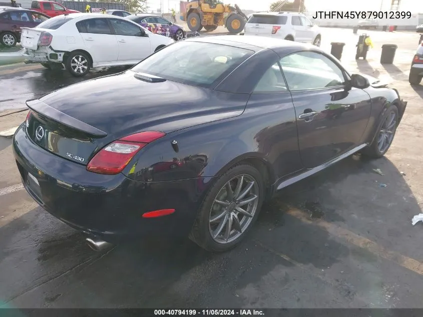 2007 Lexus Sc 430 VIN: JTHFN45Y879012399 Lot: 40794199