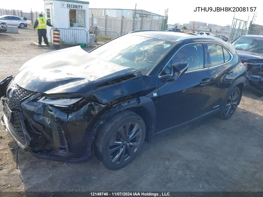 2019 Lexus Ux 250H VIN: JTHU9JBH8K2008157 Lot: 12149740