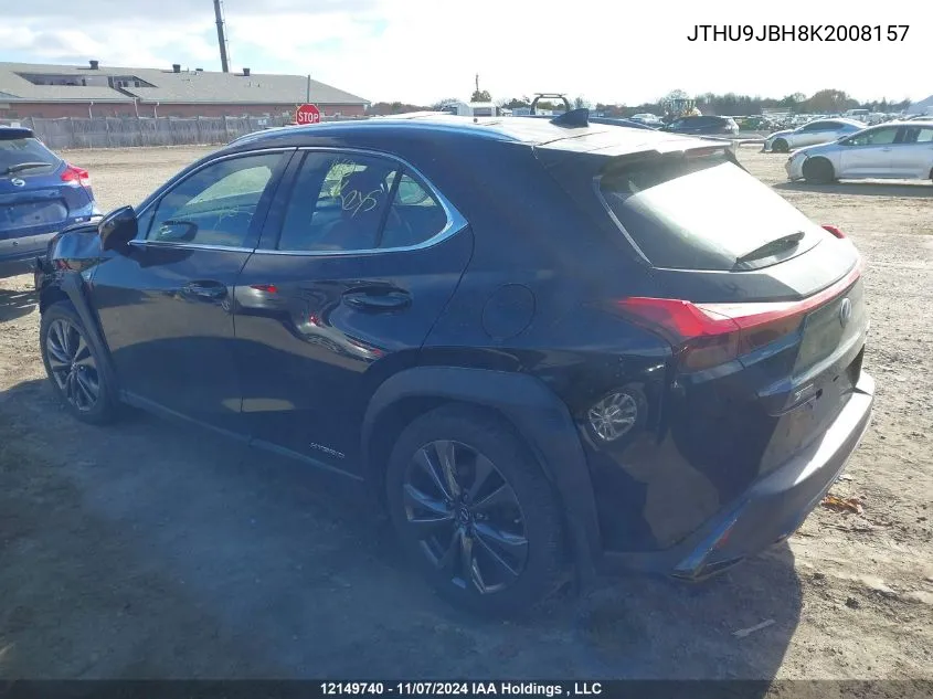 2019 Lexus Ux 250H VIN: JTHU9JBH8K2008157 Lot: 12149740