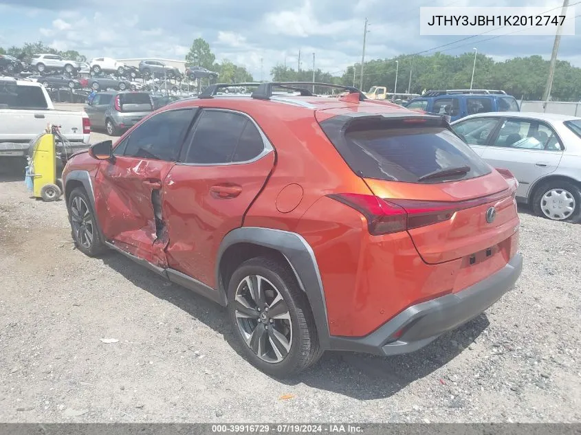 2019 Lexus Ux 200 VIN: JTHY3JBH1K2012747 Lot: 39916729