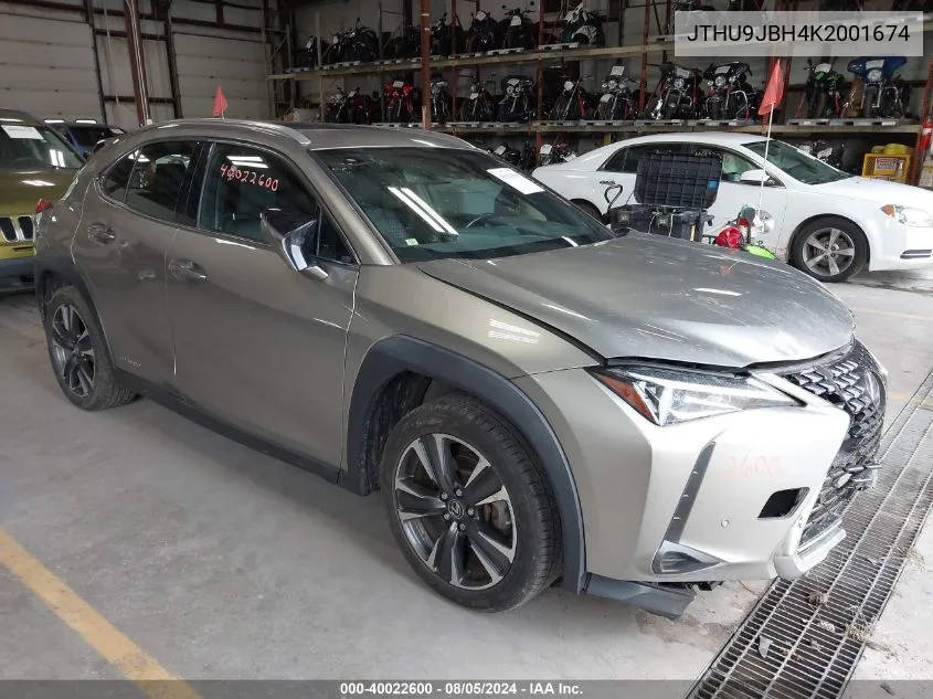 2019 Lexus Ux 250H VIN: JTHU9JBH4K2001674 Lot: 40022600