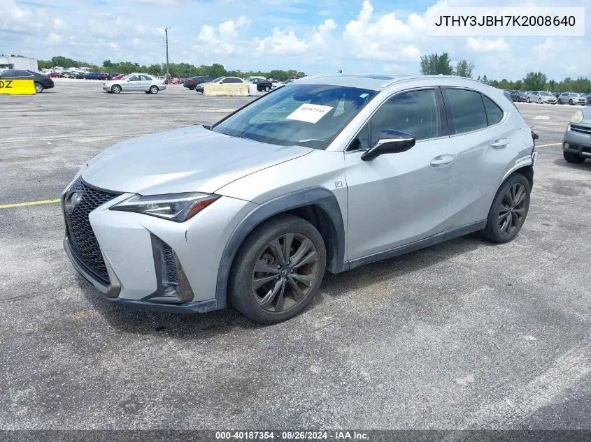 JTHY3JBH7K2008640 2019 Lexus Ux 200 F Sport